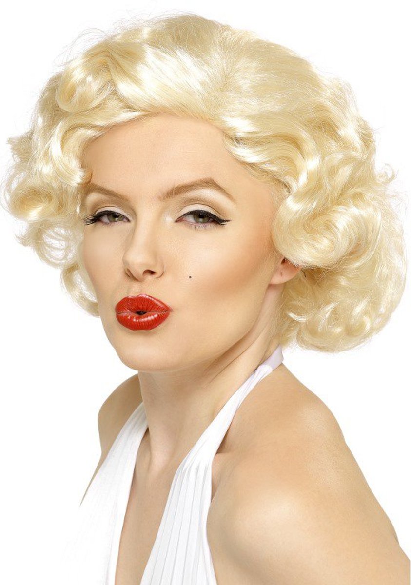 Marilyn Monroe pruik | Blonde krullen